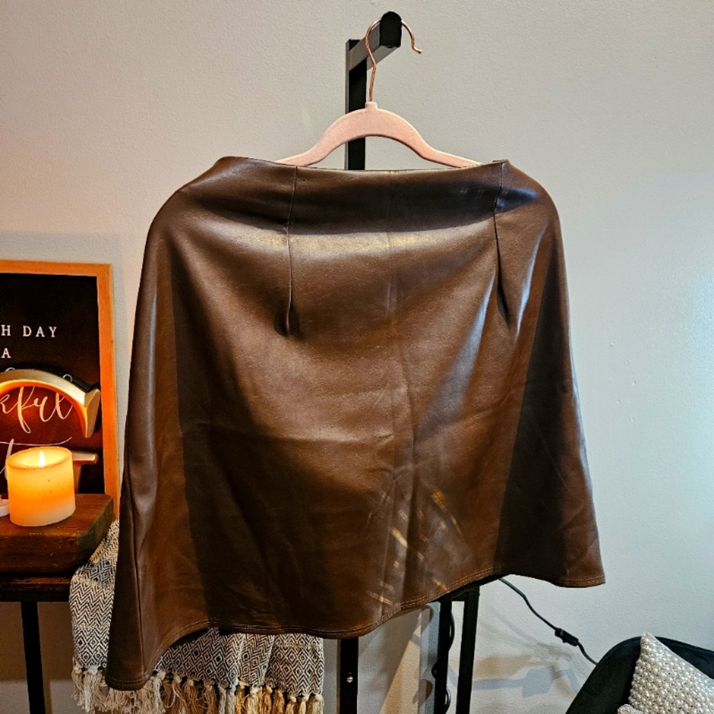 Faux Leather Skirt